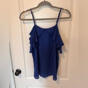 Off the Shoulder Ruffle Sleeve Tank